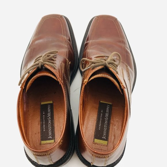 Johnston & Murphy Made In Italy Beautiful Brown Leather Men's Shoe Size 9.5M - Picture 8 of 11